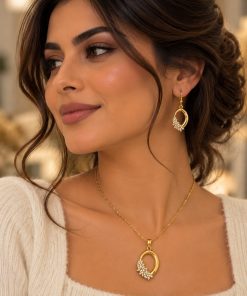نیم ست جواهری طلاروس - خرید بدلیجات عمده نیم ست جواهری طلاروس - Image 20