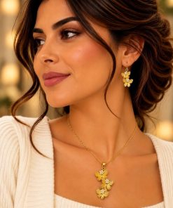 نیم ست جواهری طلاروس - خرید بدلیجات عمده نیم ست جواهری طلاروس - Image 18