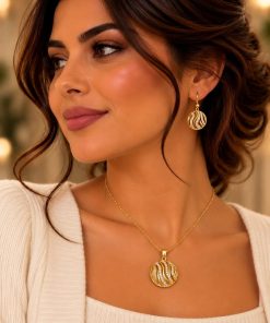 نیم ست جواهری طلاروس - خرید بدلیجات عمده نیم ست جواهری طلاروس - Image 11